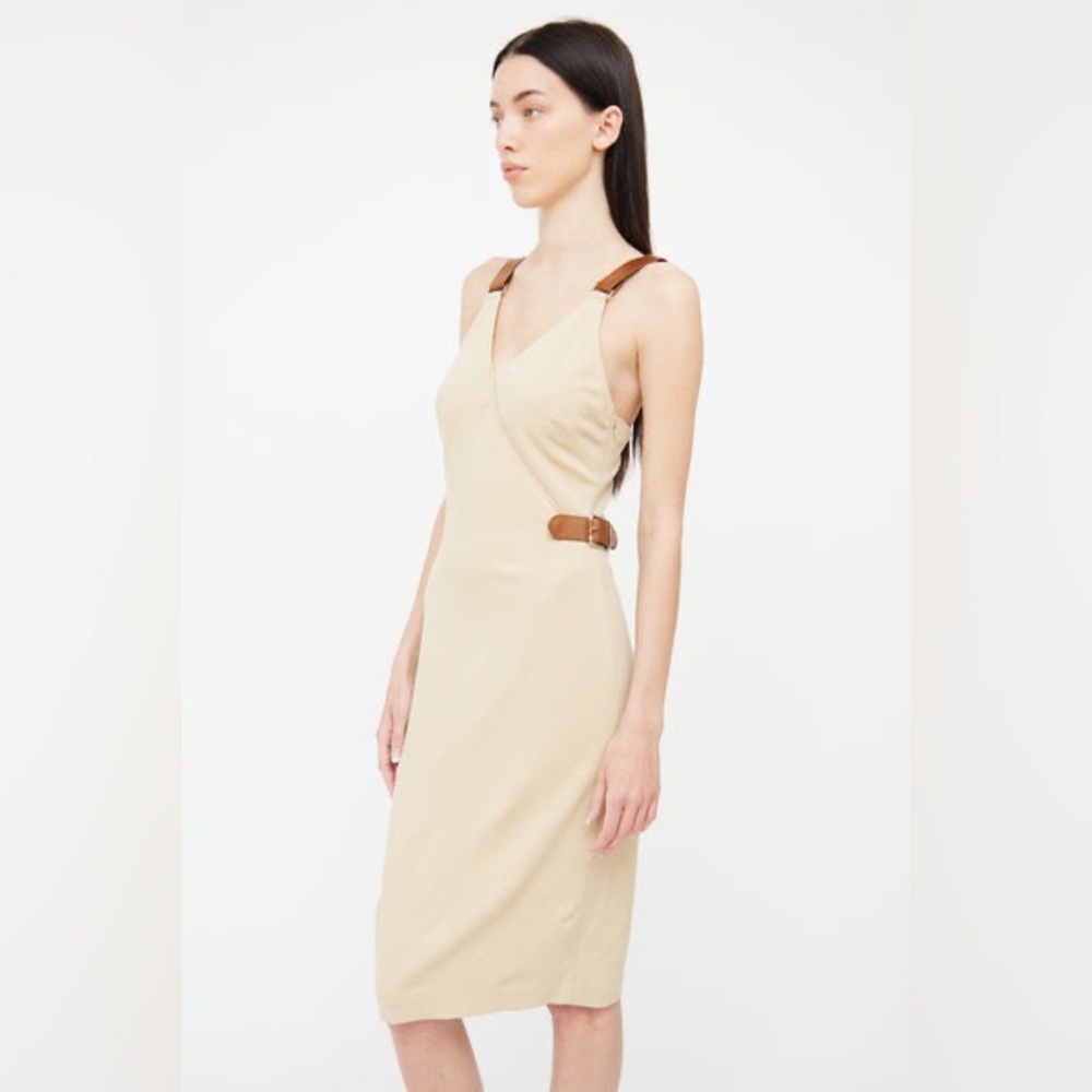 Ralph Lauren Black Label Leather Strap Dress